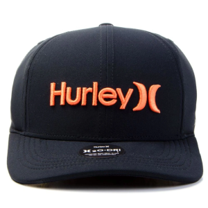 BONÉ HURLEY H2O-DRI ONE&ONLY IMP JUVENIL SNAPBACK ABA CURVA PRETO
