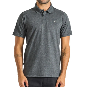 CAMISA POLO HURLEY MELANGE MESCLA PRETO