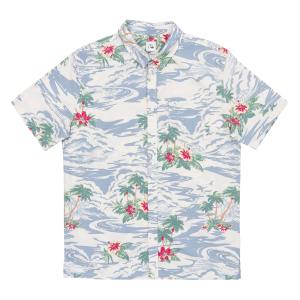 CAMISA QUIKSILVER CLOUD NINE BIRCH MANGA CURTA BOTÃO