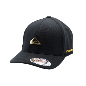 BONÉ QUIKSILVER PLATE GOLD ABA CURVA FECHADO PRETO