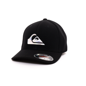 BONÉ QUIKSILVER HOLOGRAM 3D LOGO BLACK ABA CURVA FECHADO