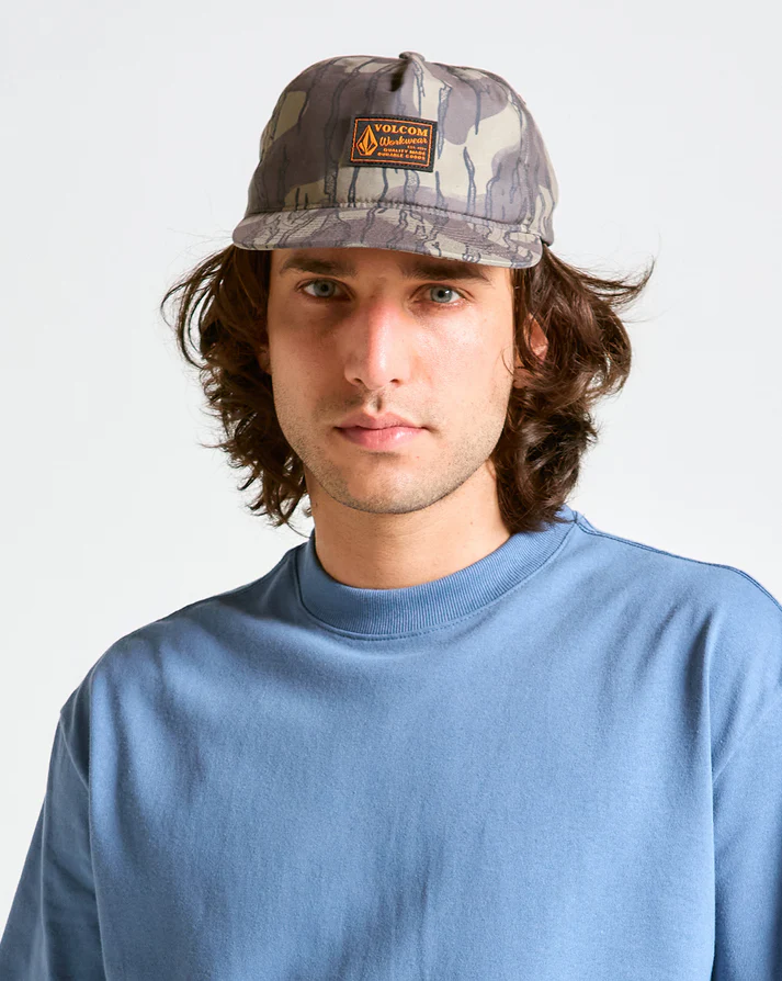 BONÉ VOLCOM WORKWEAR IMP. BINDLE SNAPBACK ABA RETA VERDE - Image 3