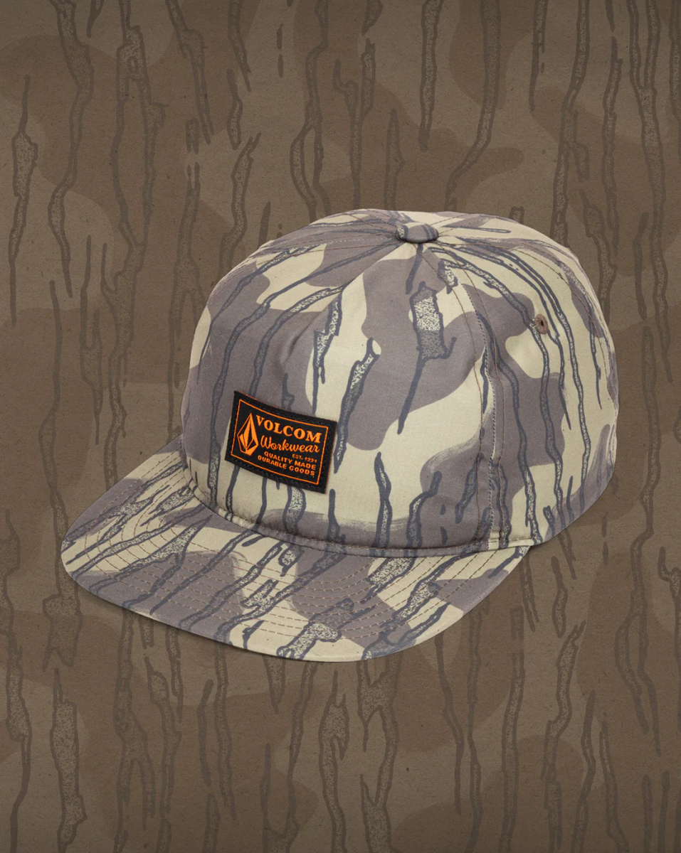 BONÉ VOLCOM WORKWEAR IMP. BINDLE SNAPBACK ABA RETA VERDE - Image 4